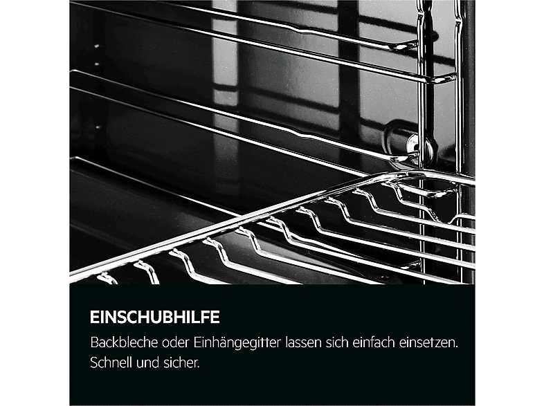 AEG OU5PE42AB 5000 SurroundCook®, Herdset inkl. Kochfeld mit FlexiRunners™ Backauszug (Strahlungsheizung, A+, 71 l) — Foto 5 von 5
