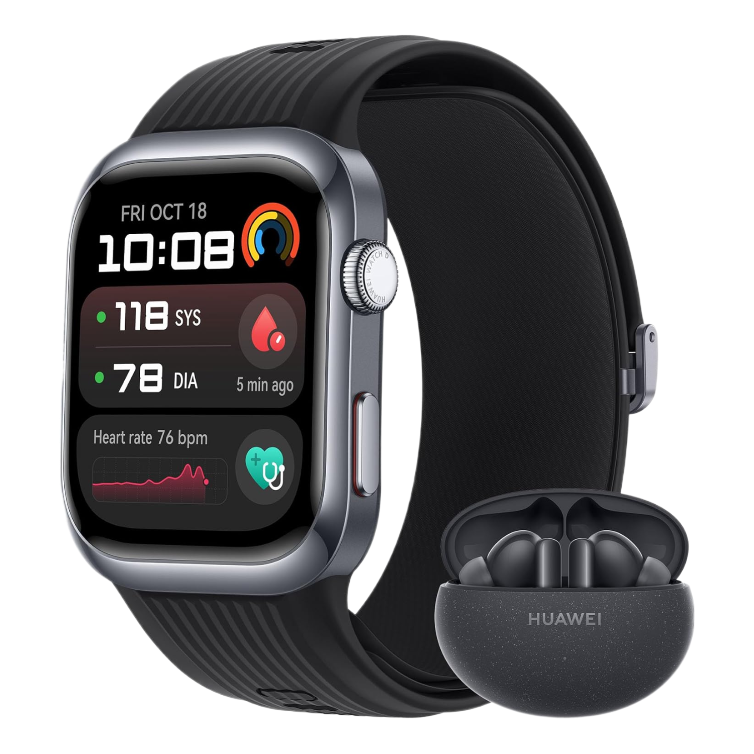 Huawei Bundle Gratis Freebuds 5i Zwart + D2 Smartwatch