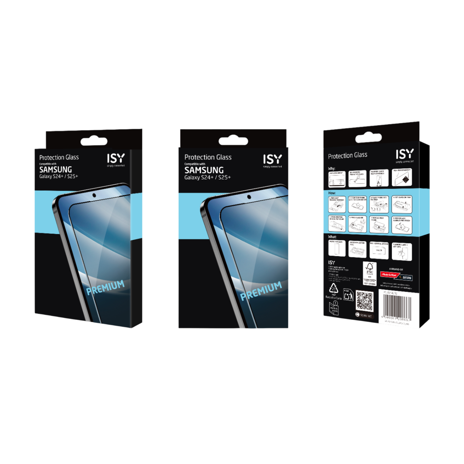 ISY Ipg-5208-2.5d Schermbeschermer Voor Samsung Galaxy S24+/25+ Transparant