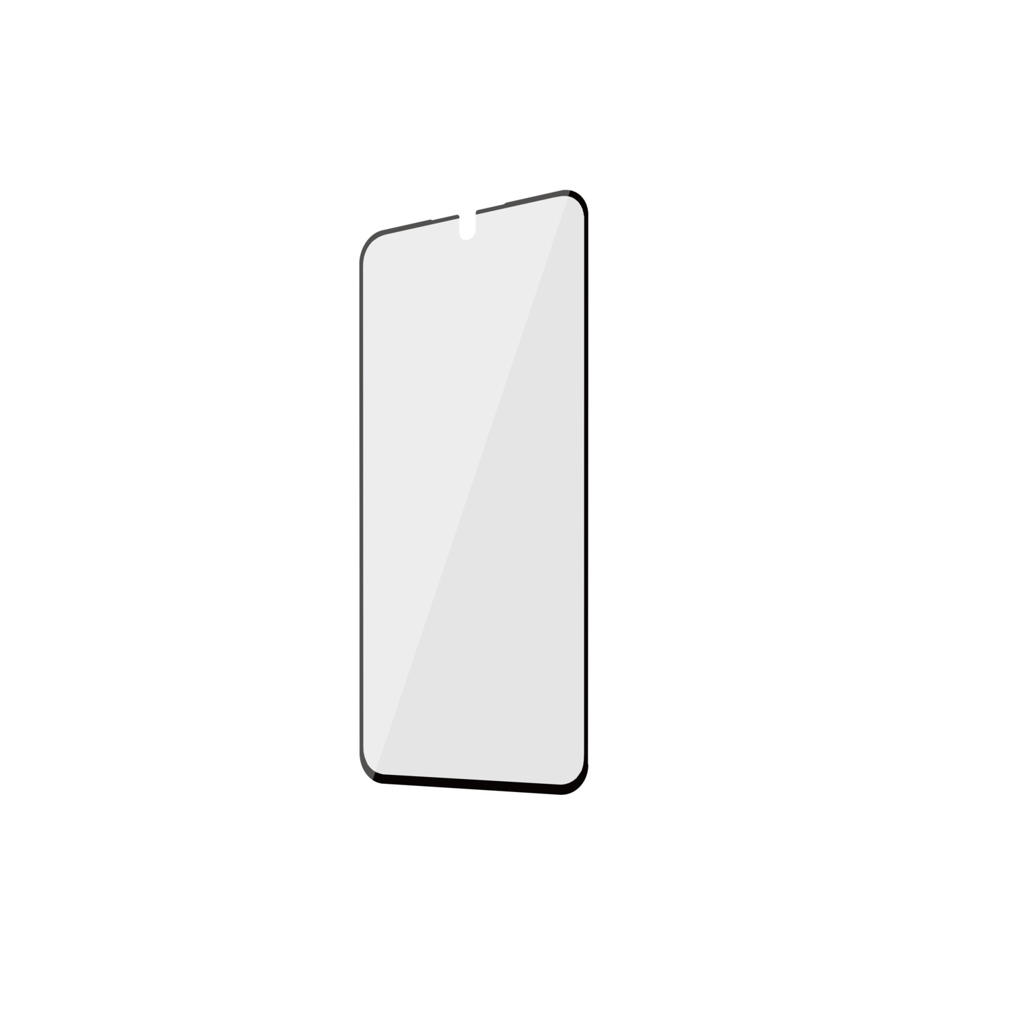 Phone screen protector. It has a black frame.