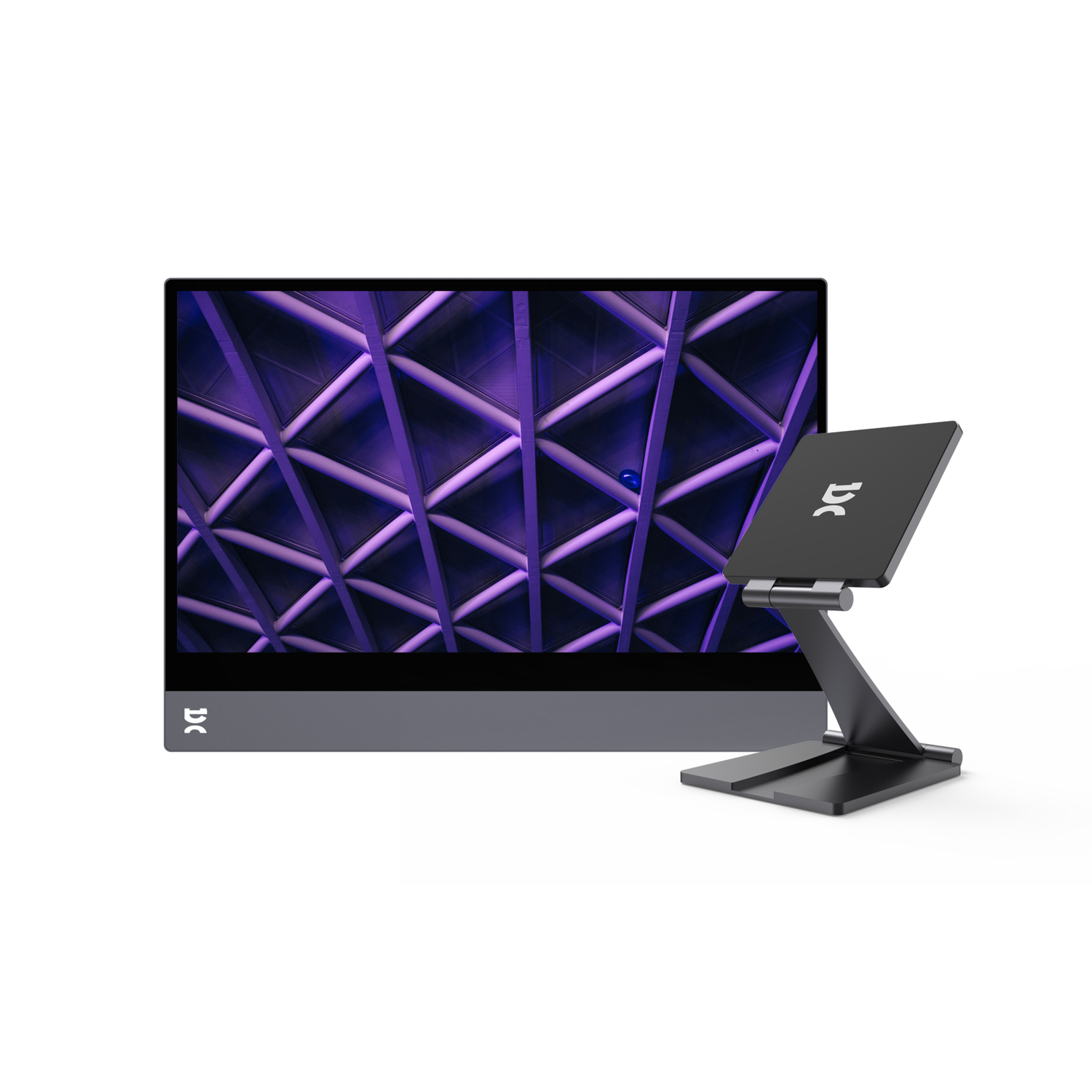 A display screen with a gradient. The screen's color transitions from black to white to black.