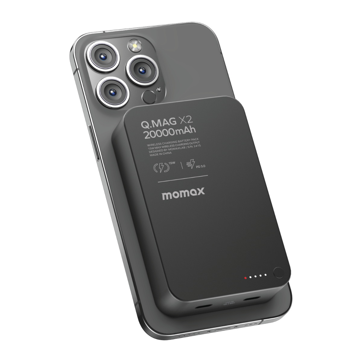 MOMAX IP133D Q.Mag X2 35W 20000mAh Wireless Taşınabilir Şarj