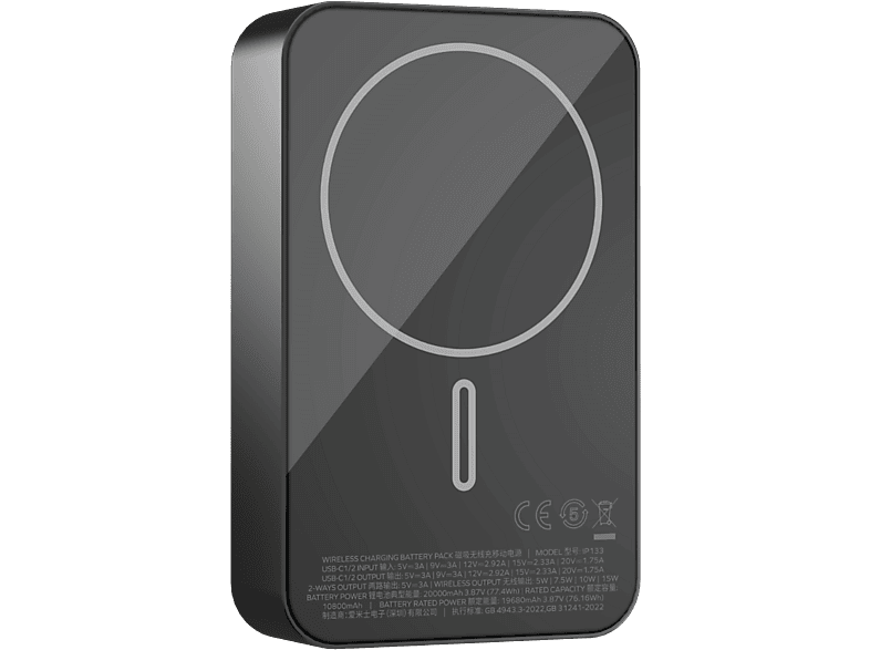 MOMAX IP133D Q.Mag X2 35W 20000mAh Wireless Taşınabilir Şarj Cihazı Siyah