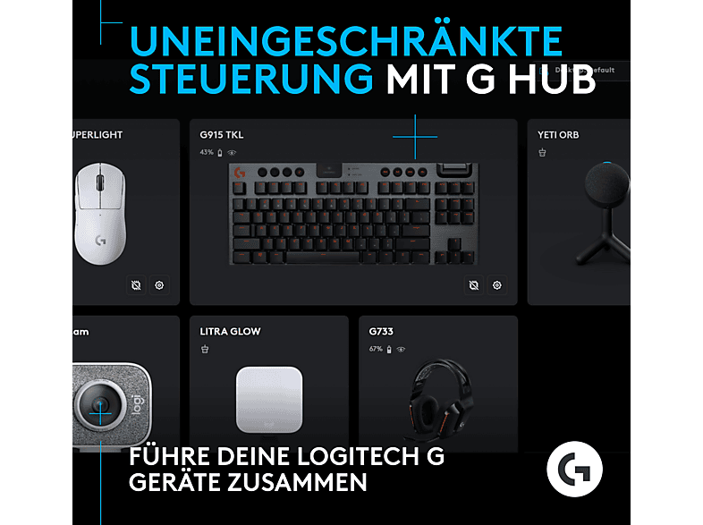 Logitech G Yeti Orb Lightsync, RGB Gaming USB-Mikrofon und Blue VO!CE, USB, Schwarz; USB-Gaming-Mikrofon — Foto 5 von 5