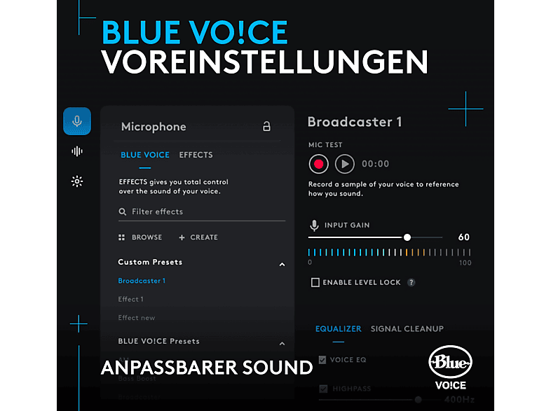 Logitech G Yeti Orb Lightsync, RGB Gaming USB-Mikrofon und Blue VO!CE, USB, Schwarz; USB-Gaming-Mikrofon — Foto 3 von 5