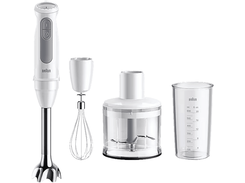 BRAUN MultiQuick 5 MQ50236M Stabmixer Weiss (1000 W, 600 ml)