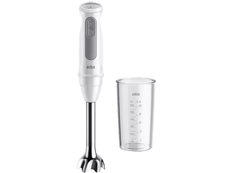 BRAUN MultiQuick 5 MQ 50001 Stabmixer Weiss (1000 W, 600 ml)
