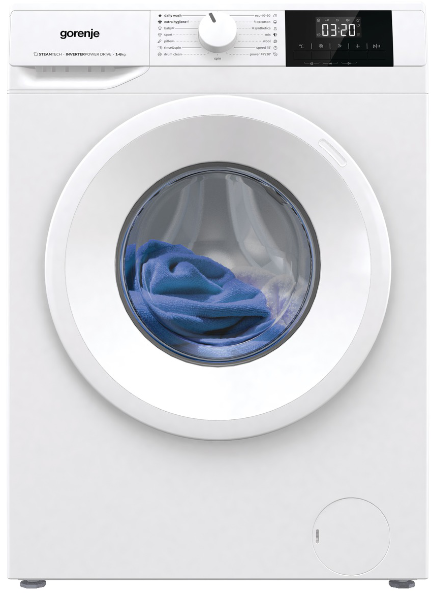 GORENJE WNGPI61SBS elöltöltős keskeny mosógép