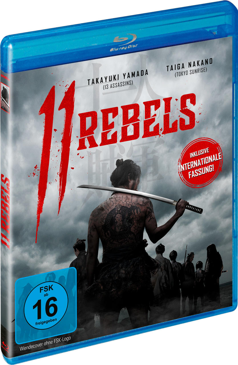 Blu-ray-Hülle mit einem Mann mit Tätowierungen, der ein Schwert hält.