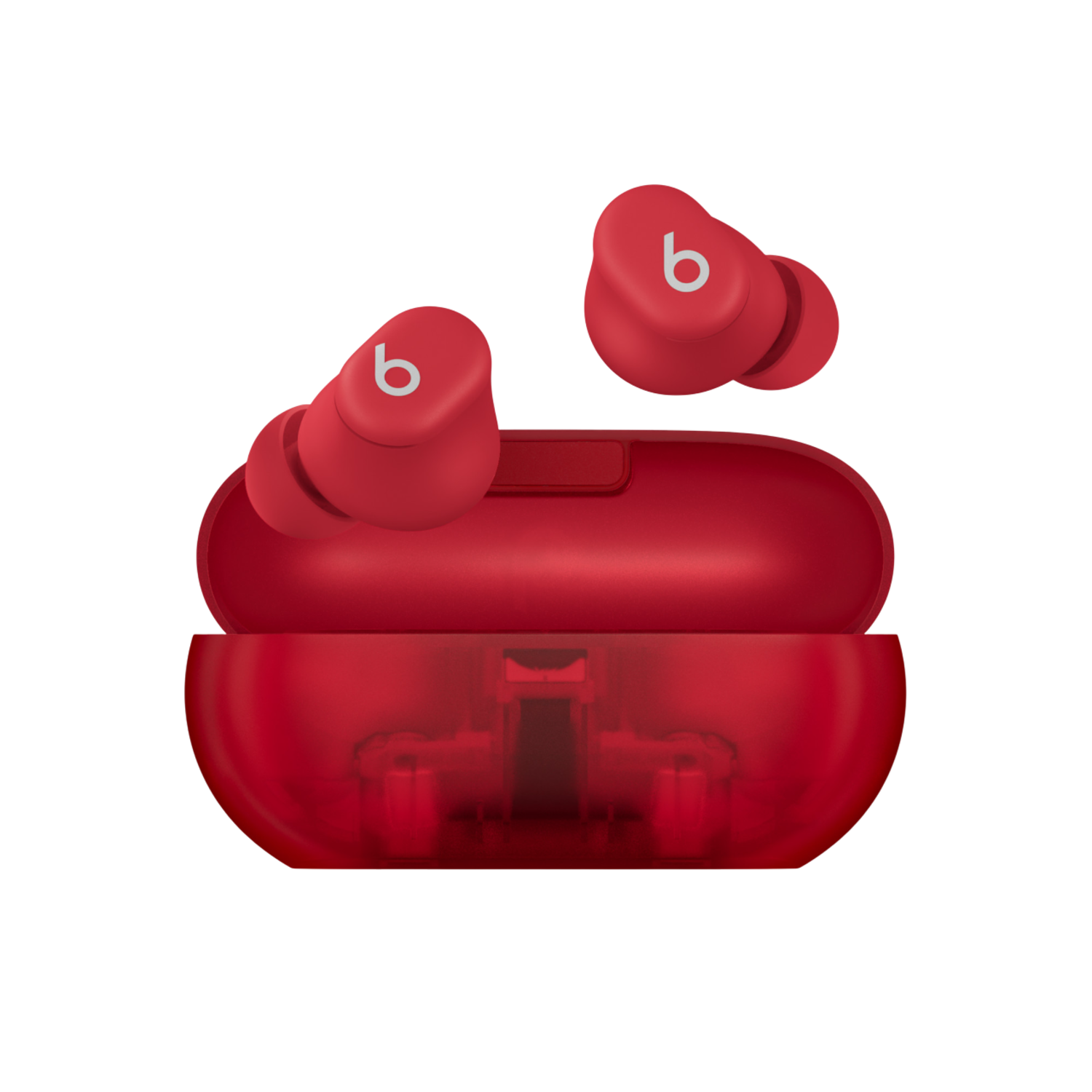 MediaMarkt Apple Beats Solo Buds Transparant Rood Oordopjes aanbieding