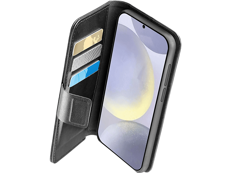 CELLULAR LINE Book Agenda, Bookcover, Samsung, Galaxy S25, Schwarz Polycarbonat + Thermoplastisches Polyurethan