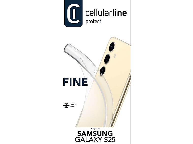CELLULAR LINE Fine, Backcover, Samsung, Galaxy S25, Transparent