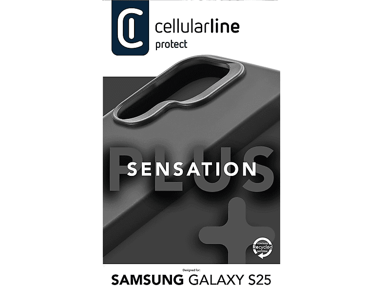 CELLULAR LINE Sensation+, Backcover, Samsung, Galaxy S25, Schwarz