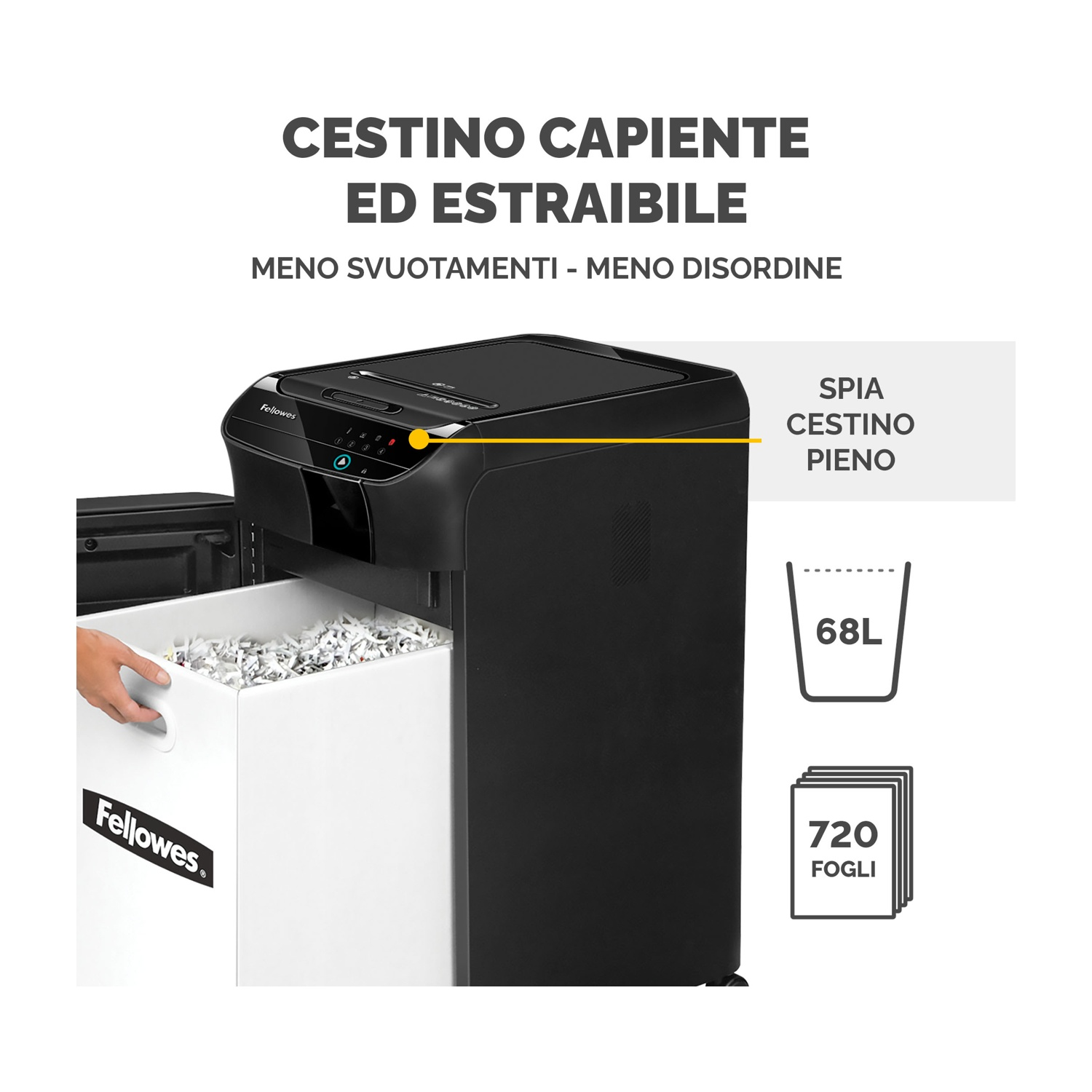 Un dispositivo nero con due cavi neri e uno colorato.