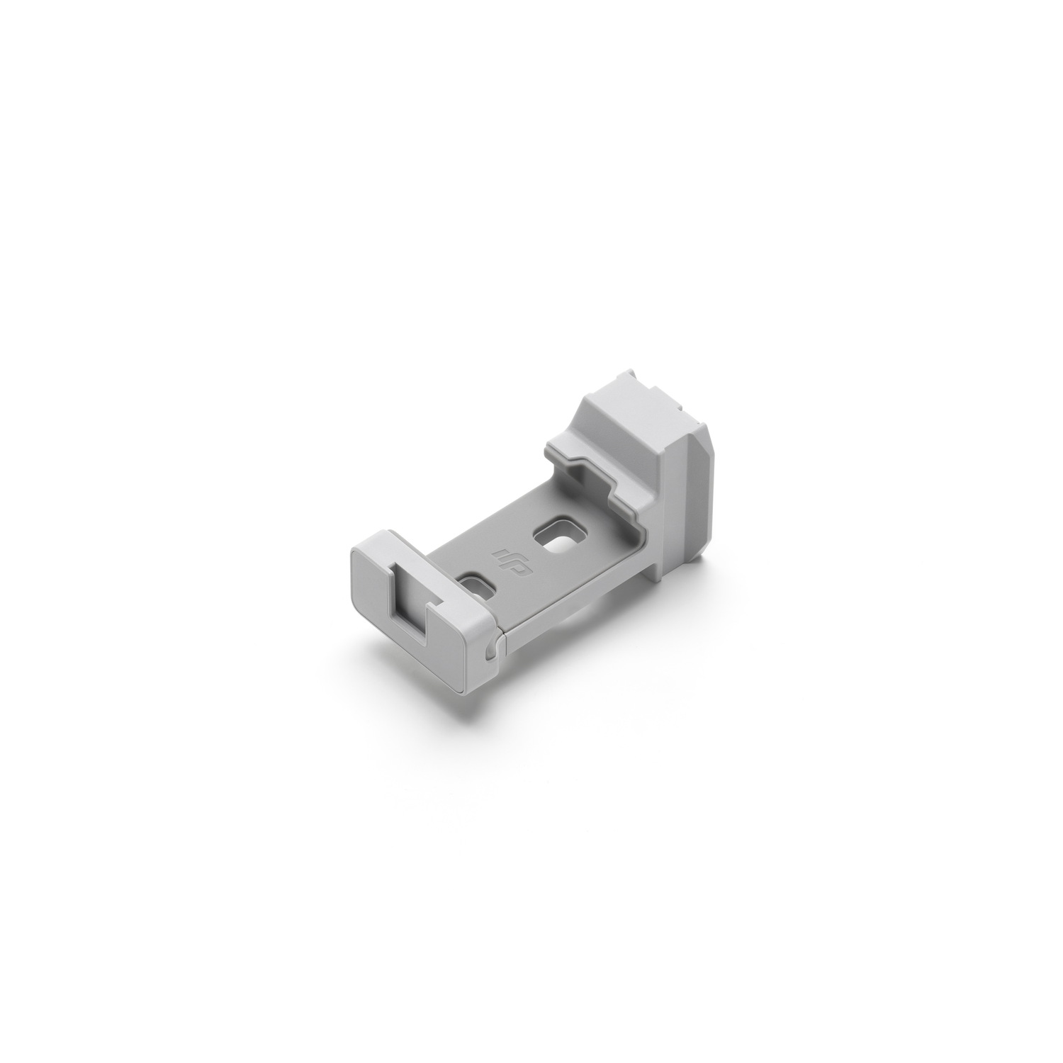 Light gray drone accessory, a small plastic holder.