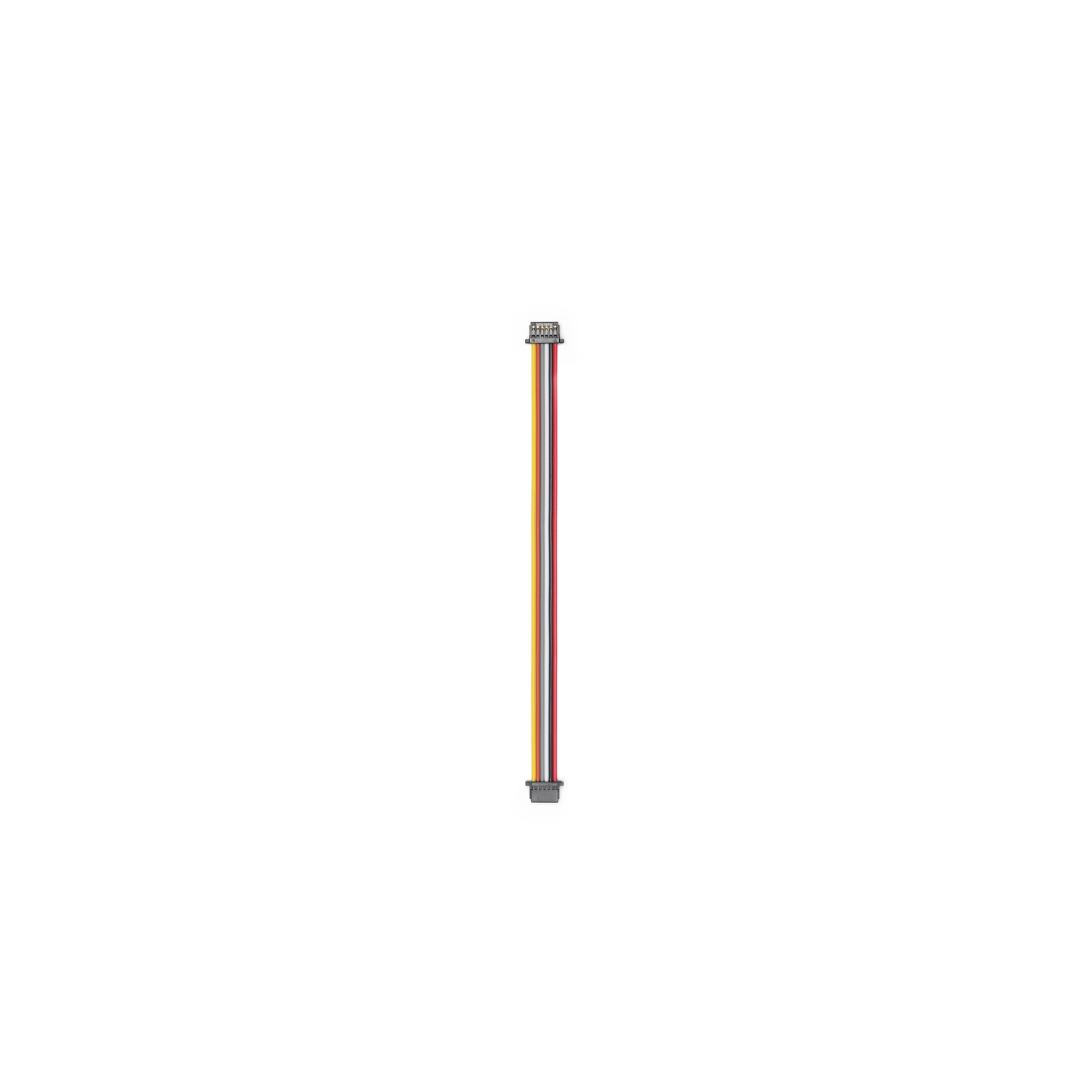 Multi-colored wires with connectors, isolated on white background.