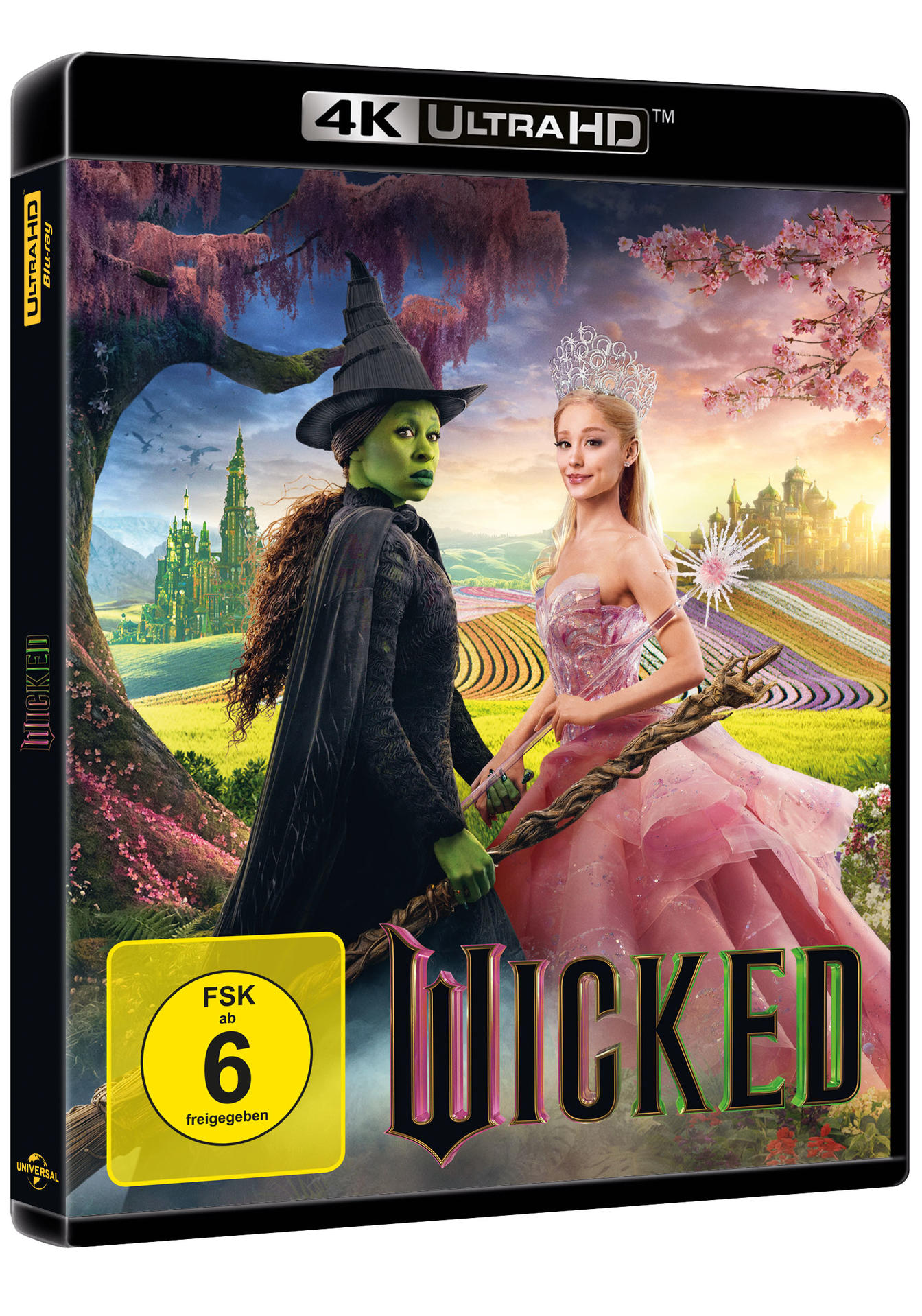Wicked Filmbox im 4K Ultra HD-Format. Hintergrund: Weiß.