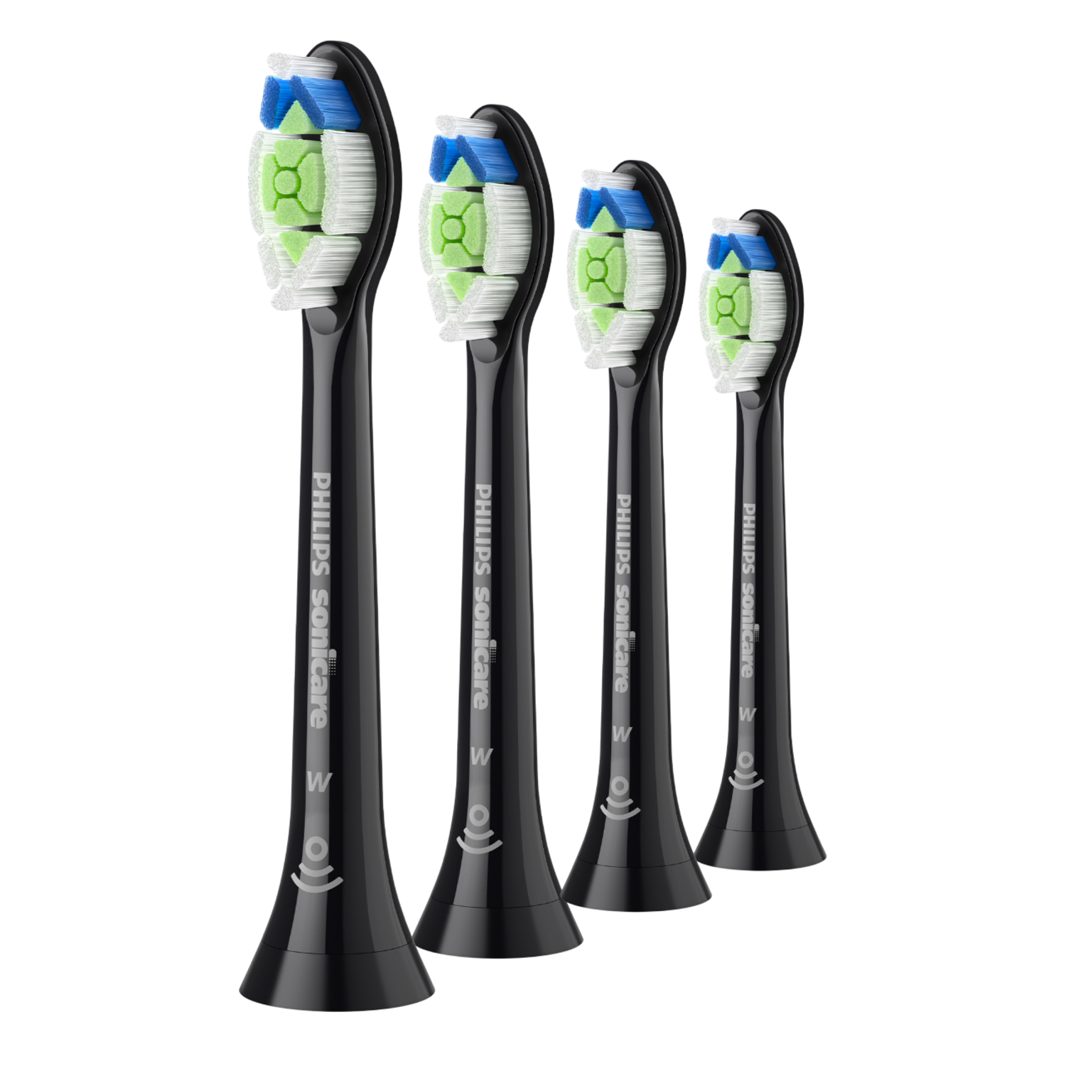 Philips Sonicare Opzetborstels: 4 W2 Optimal White Hx6064/88 Opzet Borstels Zwart afbeelding