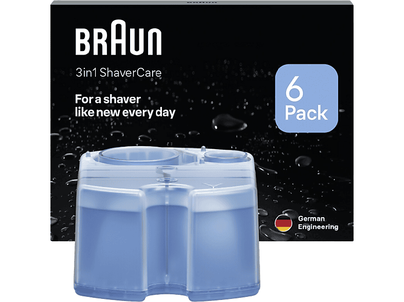 Accesorio afeitadora - Braun cartuchos de limpieza ShaverCare 3 en 1 para SmartCare Center, 6 uds
