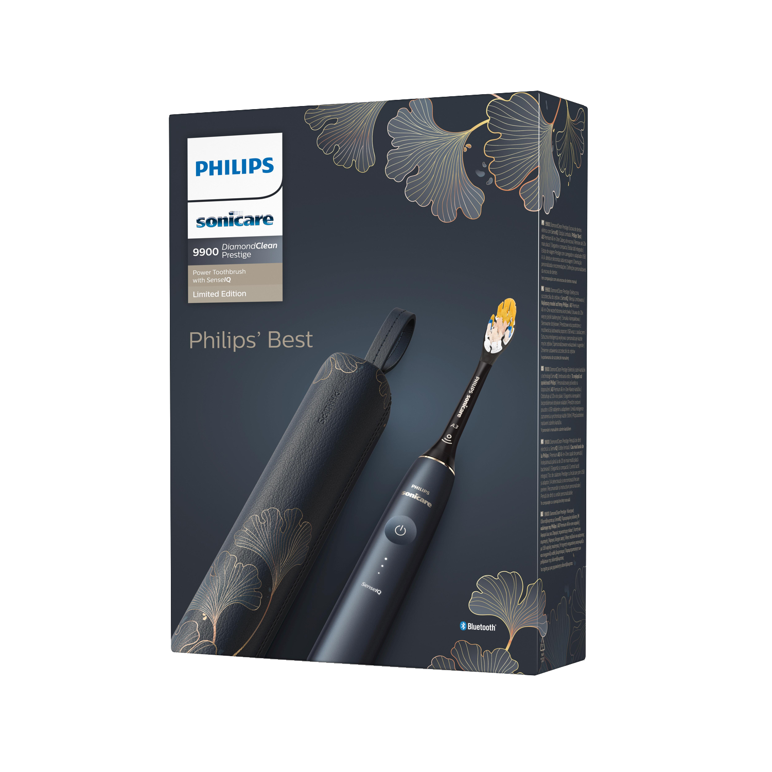 Philips Sonicare toothbrush box with a toothbrush and a case.