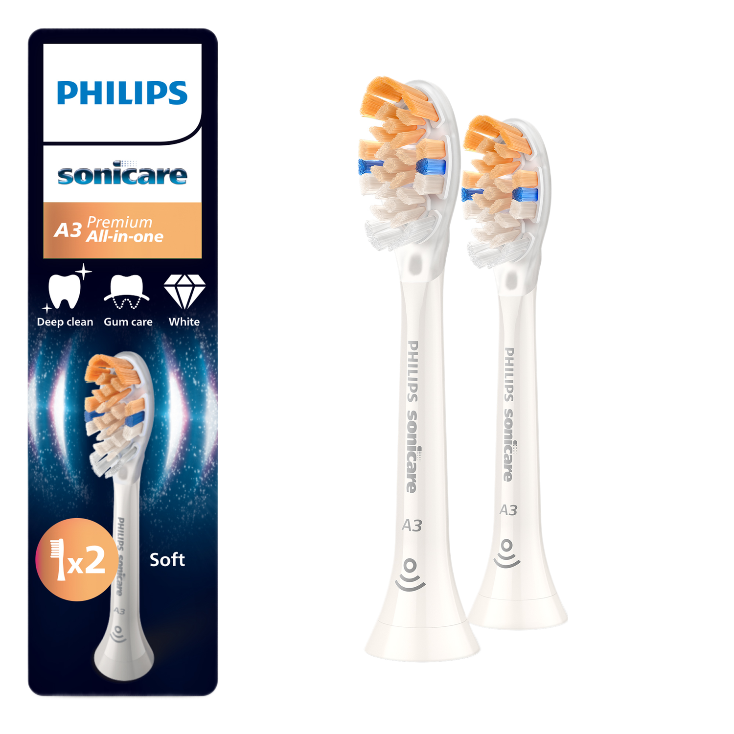 Philips Sonicare 2 A3 Premium All-in-one Hx9092/87 Opzet Borstels Wit afbeelding