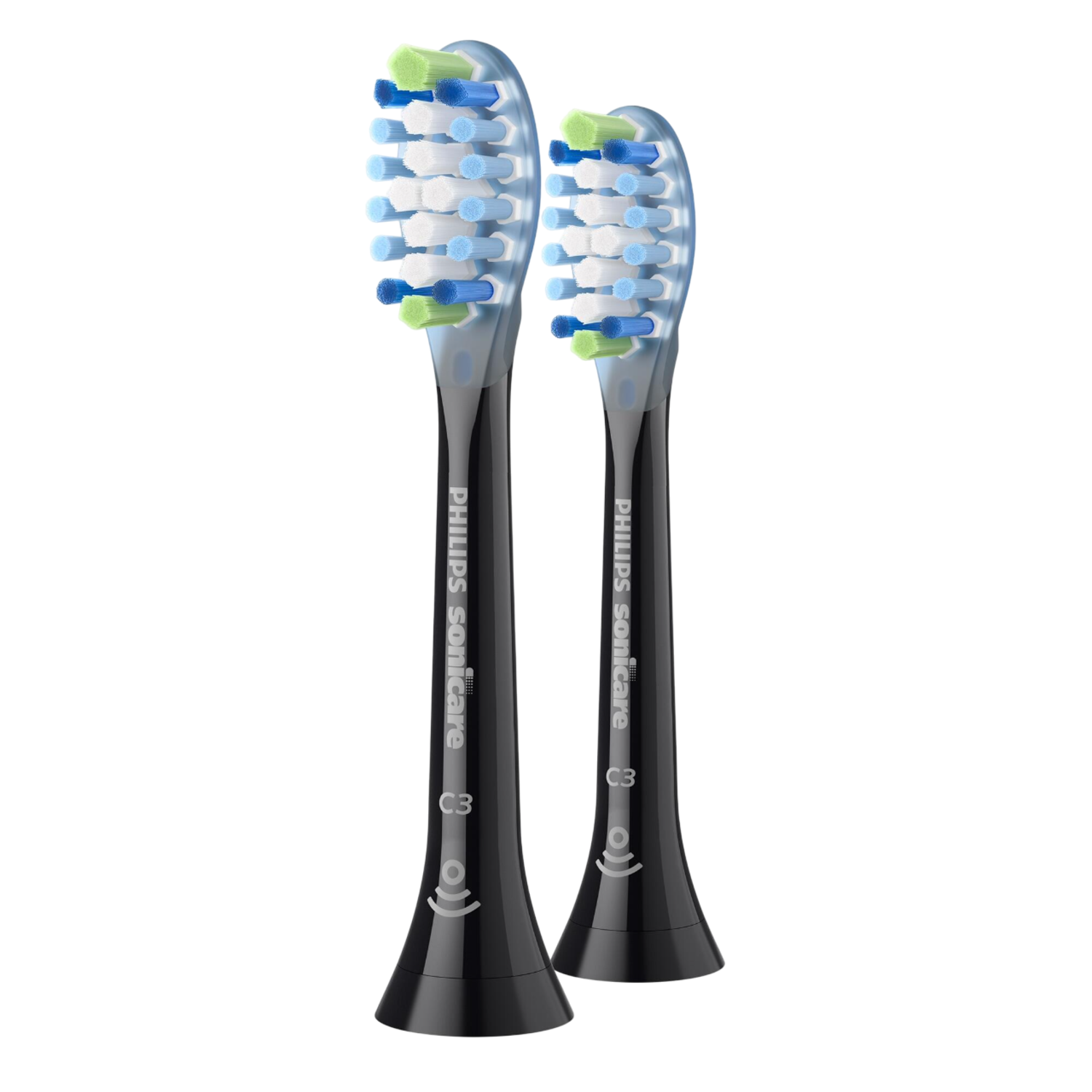 Philips Sonicare 2 C3 Premium Plaque Defence Hx9042/88 Opzet Borstels Zwart afbeelding