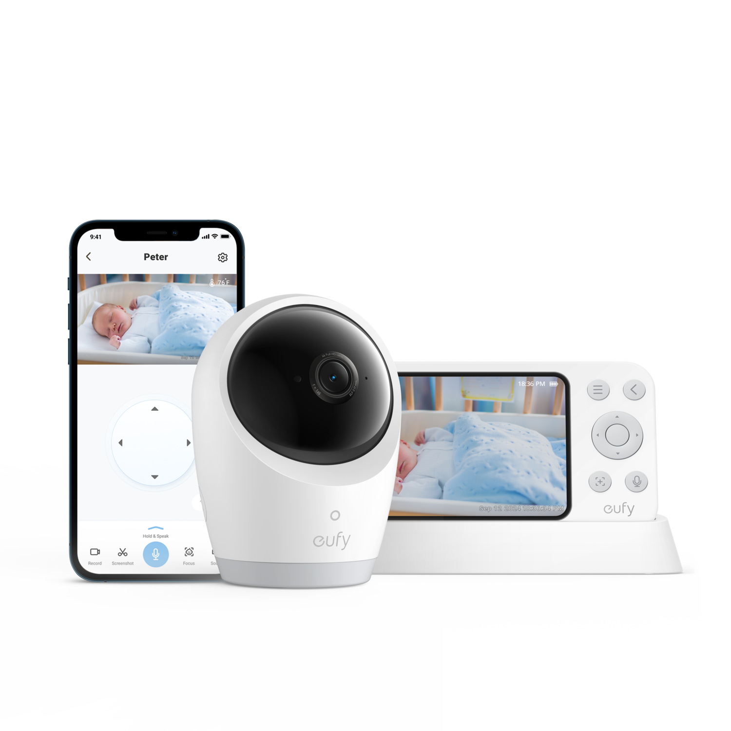 Eufy Baby Monitor E21 Slimme Binnencamera Wit afbeelding