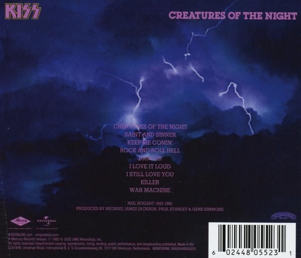 Dos de l'album. Fond noir avec éclairs et texte. Paroles et crédits visibles.