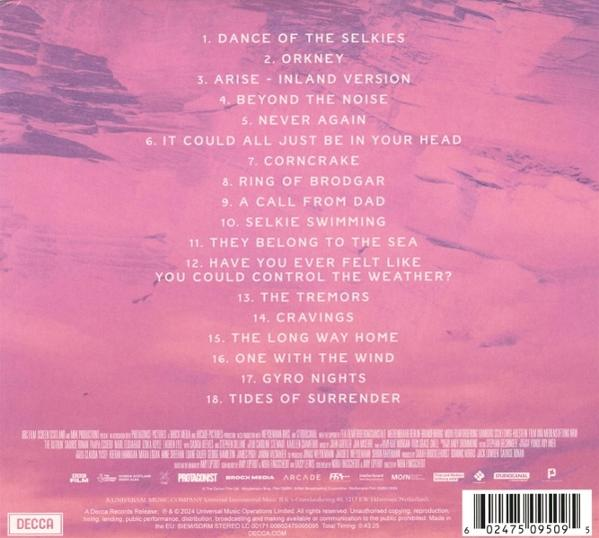 CD-Cover: Album-Trackliste vor rosa Hintergrund mit malerischer Aussicht.