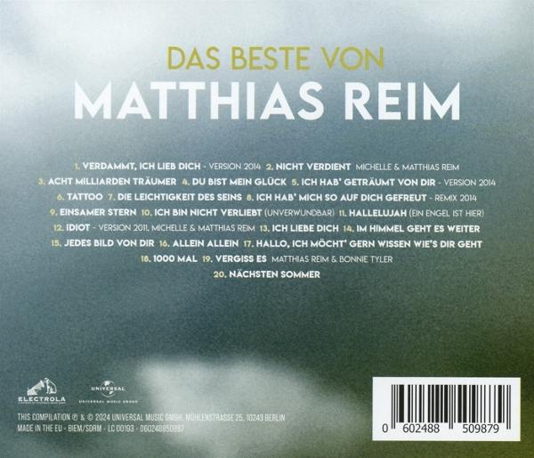 CD-Cover mit verschiedenen Songtiteln und einem Künstlernamen, auf weißem Grund.