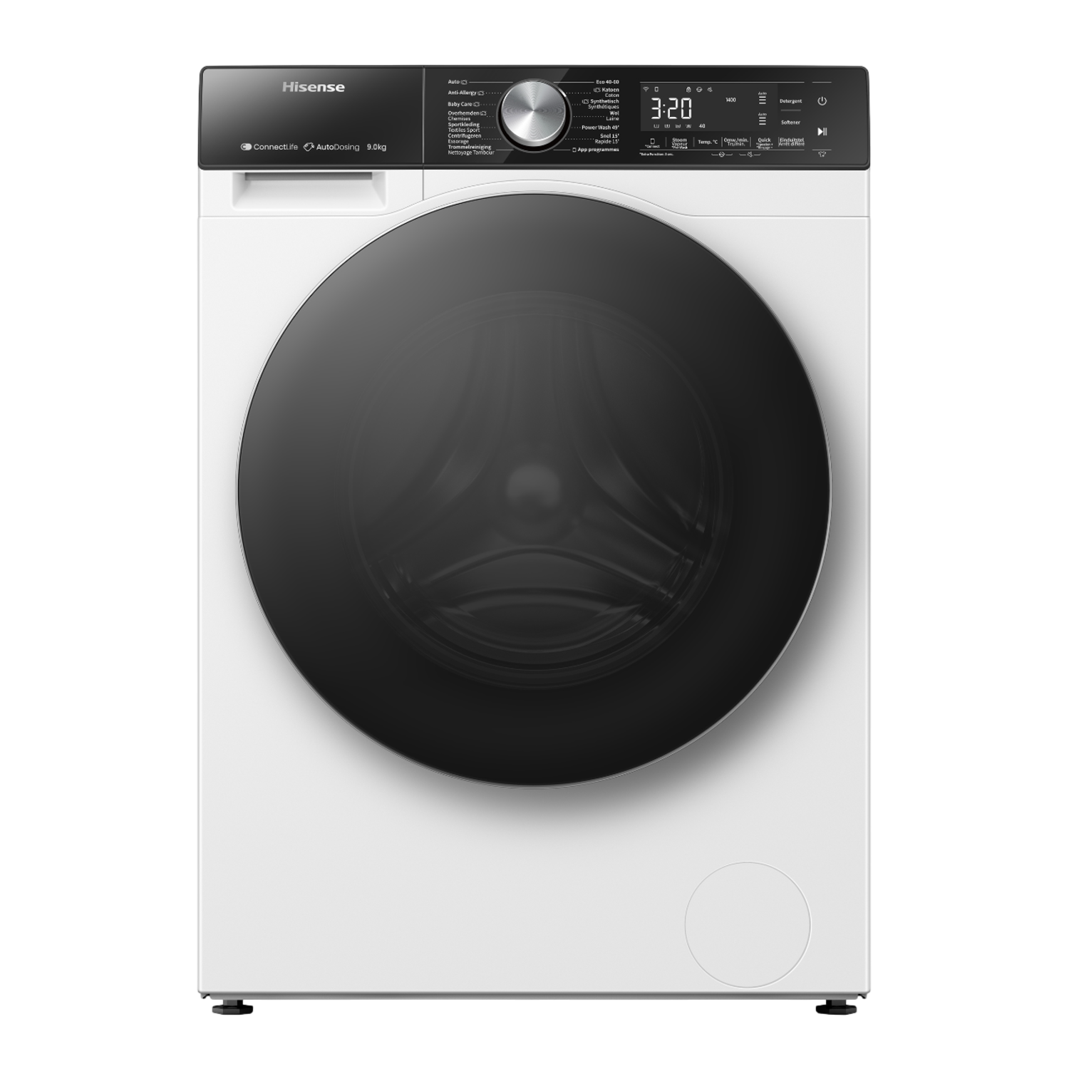 Hisense Wf5s9045bw - Wasmachine Voorlader 9 Kg 1400 Rpm 72 Db Automatisch Doseren afbeelding