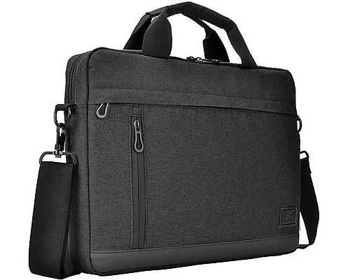 Biała parownica Philips i akcesoria na szarej torbie, fioletowe tło.