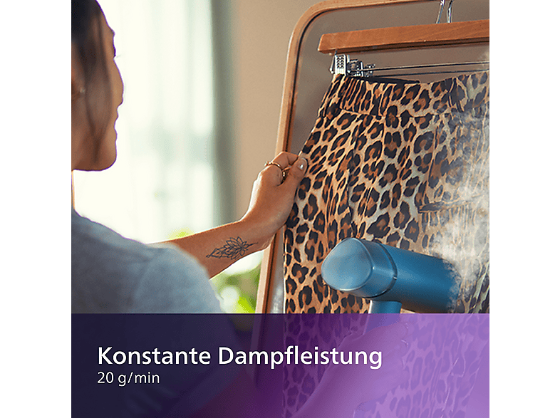 Philips STH3000/20 Tragbarer Dampfglätter (1000 Watt Wassertank, Dunkelblau) — Foto 2 von 5