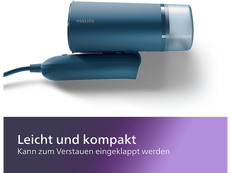Philips STH3000/20 Tragbarer Dampfglätter (1000 Watt Wassertank, Dunkelblau) — Foto 3 von 5