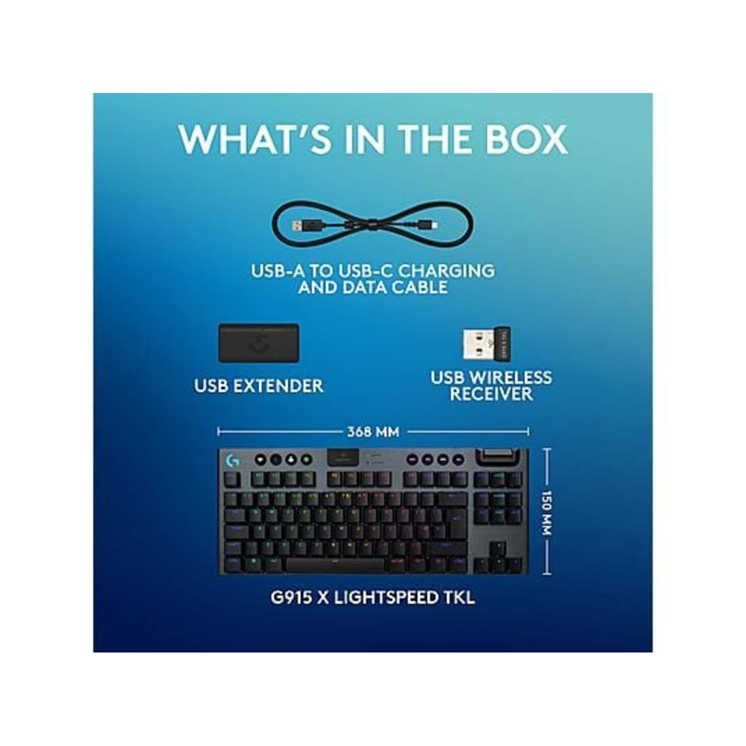 An image of the contents of a keyboard box.