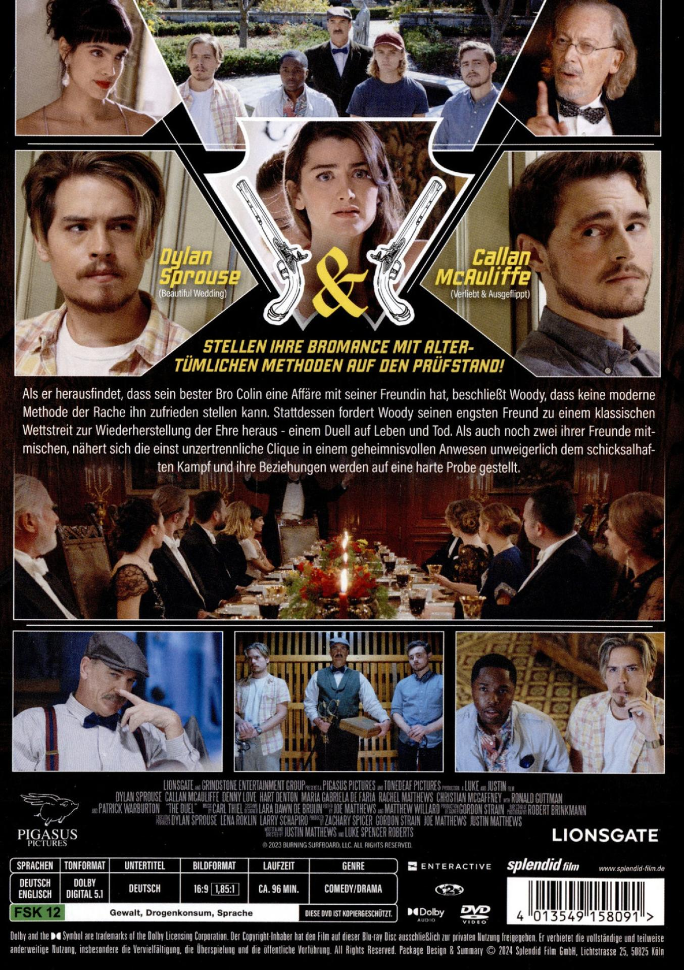 DVD-Cover mit mehreren Schauspielern und Text. Mit Dylan Sprouse und Callan McAuliffe.