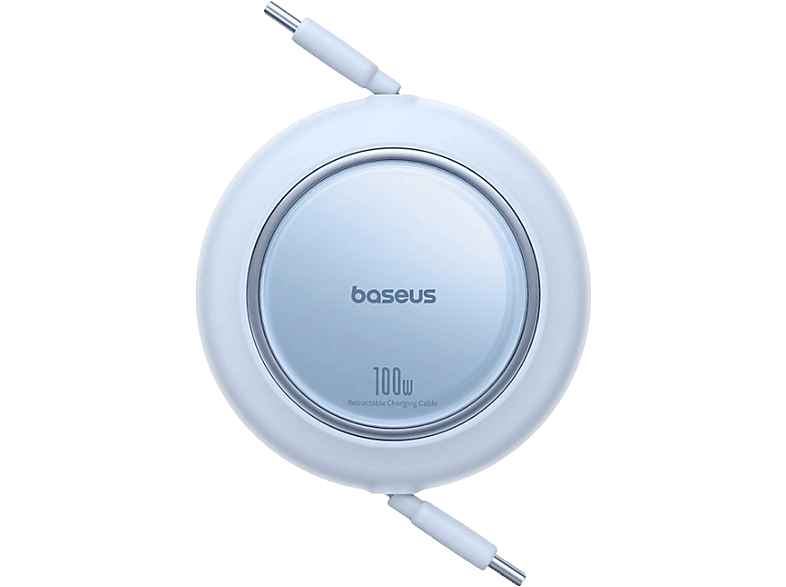 BASEUS Free2 Pull Mini Kablolu USB-C 100W Şarj Kablosu Mavi