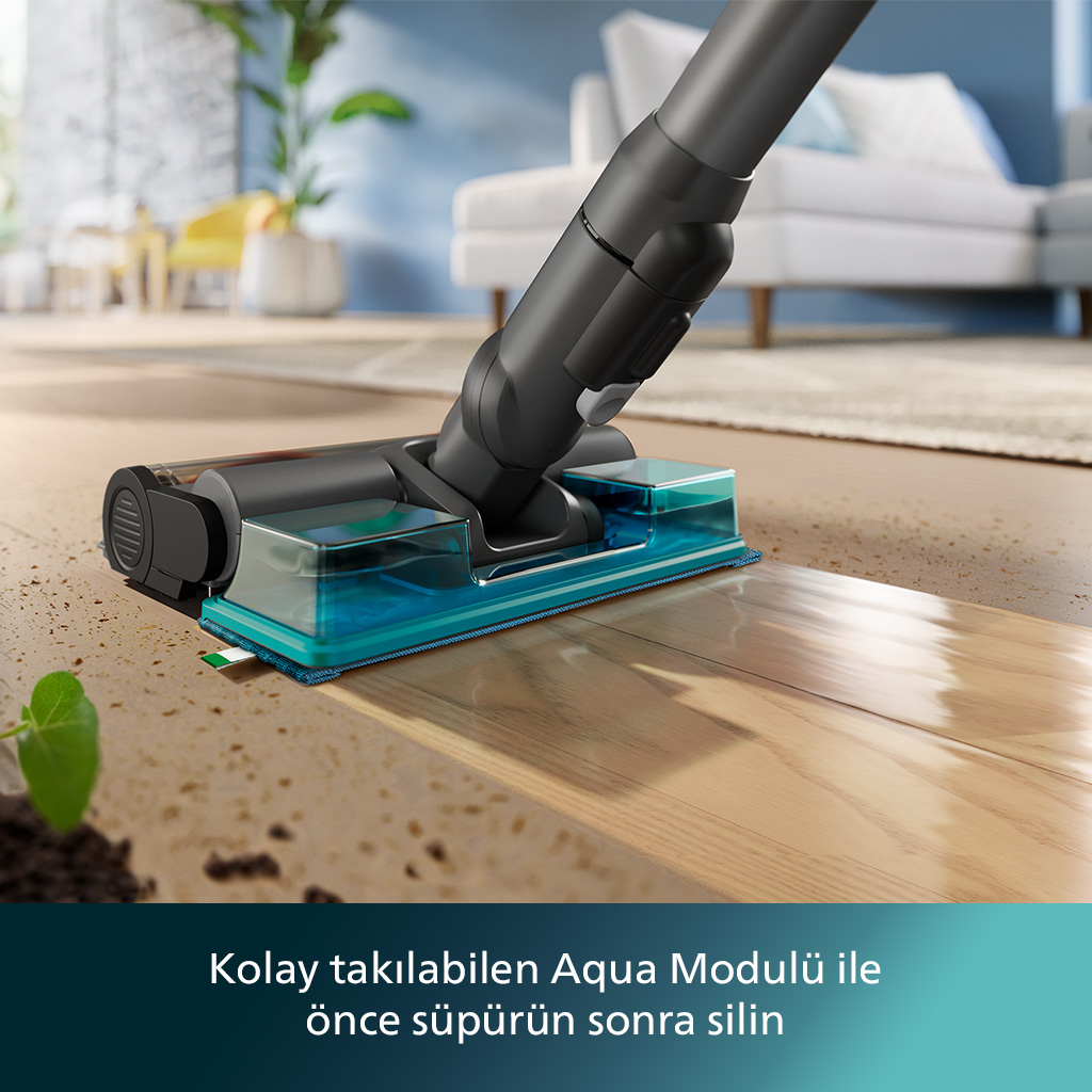 PHILIPS 6000 Serisi XC6557/01 Islak Kuru Şarjlı Dikey Süpürge