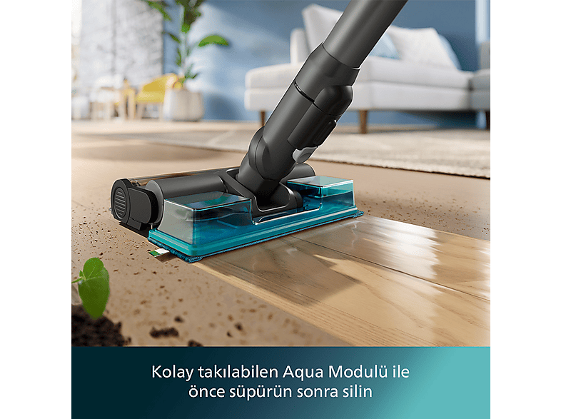 PHILIPS 6000 Serisi XC6557/01 Islak Kuru Şarjlı Dikey Süpürge