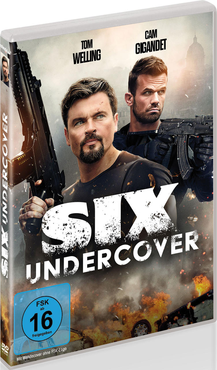 DVD-Hülle mit Filmbild zweier Männer mit Waffen und einer Explosion.