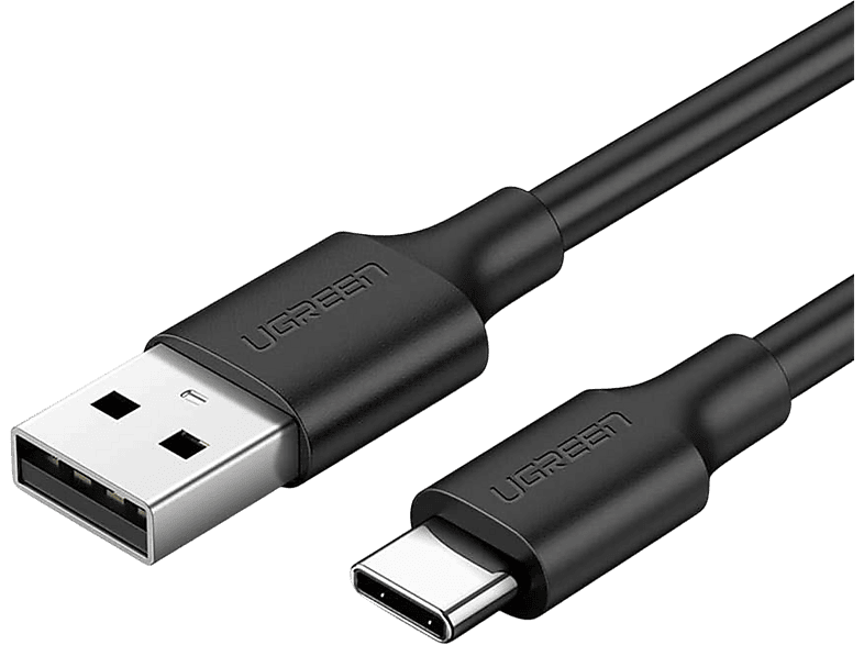 UGREEN USB-C to USB-A 3A QC Hızlı Şarj Kablosu 0.5 m Siyah