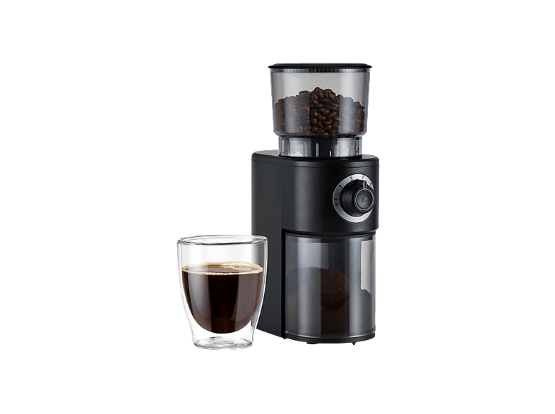 TCHIBO Elektrische Kaffeemühle mit Kegelmahlwerk, 160 Watt, Kaffeemühle Schwarz