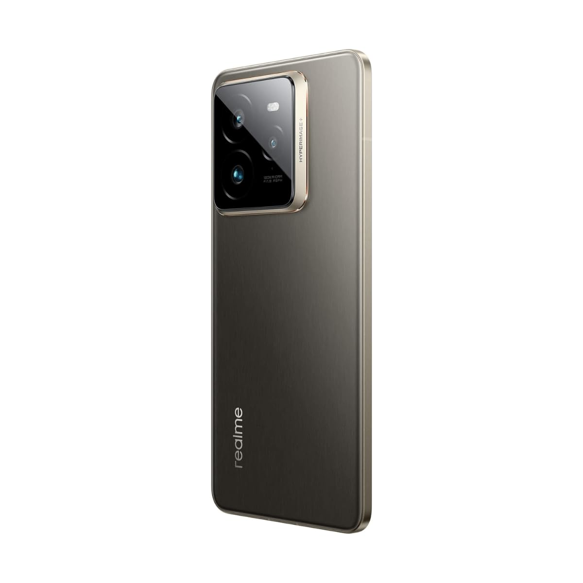 Un teléfono negro con un gran sistema de cámara en la parte trasera.