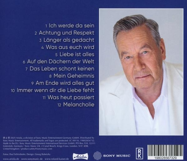 CD-Cover mit Porträt eines Mannes und Trackliste auf Deutsch. Das Sony Music-Logo ist sichtbar.