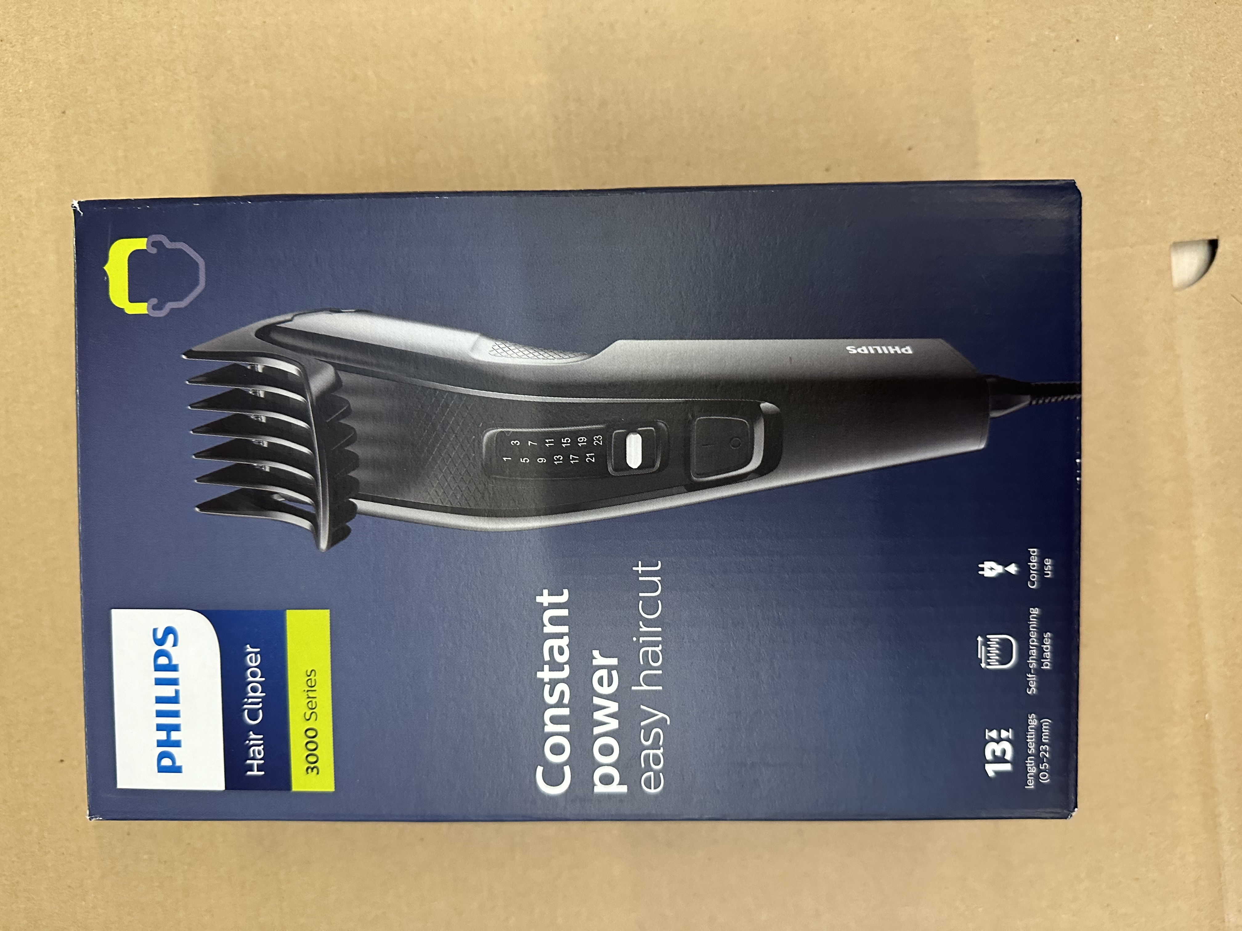 OUTLET - Maszynka do strzyżenia włosów PHILIPS HC3510/15 Hairclipper series 3000 Czarny