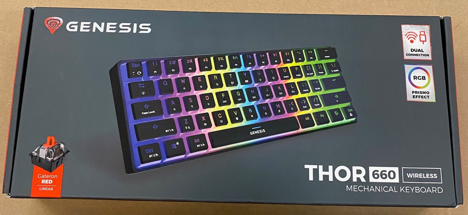 OUTLET - Klawiatura bezprzewodowa GENESIS Thor 660 Mechaniczna Czarna