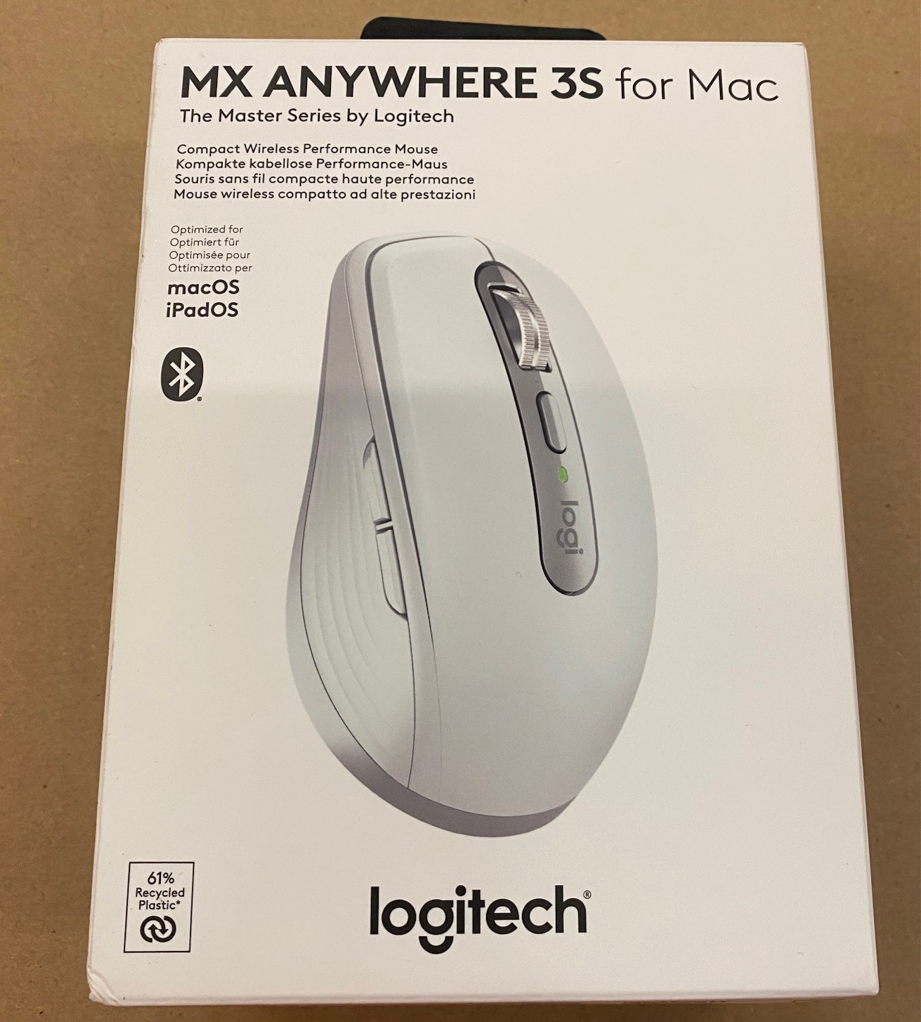 OUTLET - Mysz bezprzewodowa LOGITECH MX Anywhere 3S dla Mac Jasnoszary (Pale Gray) Szaro-srebrny