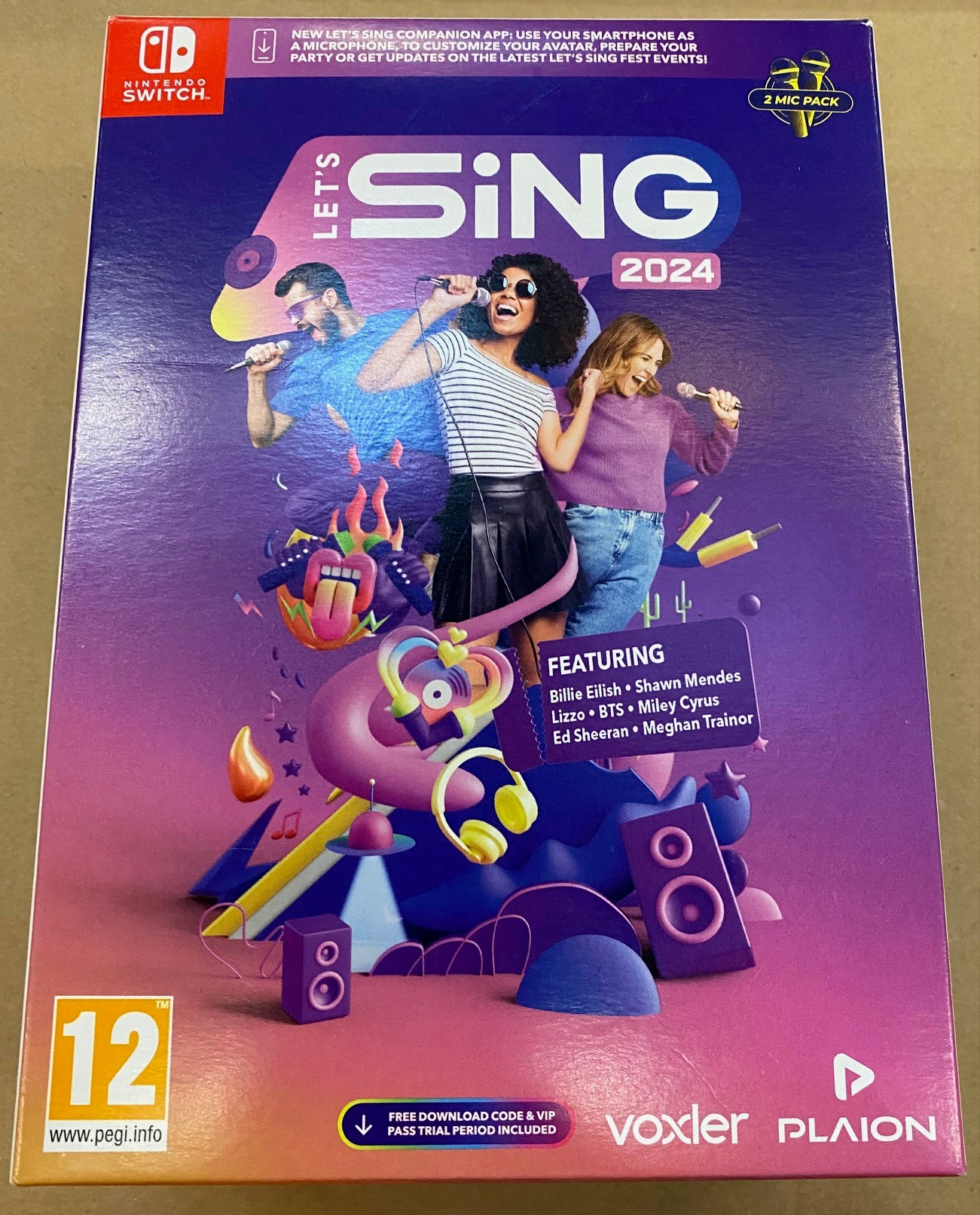 OUTLET - Gra Nintendo Switch Let’s Sing 2024 + 2 mikrofony