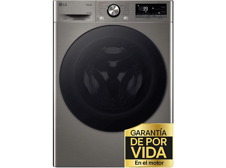REACONDICIONADO Seminuevo Excelente Lavadora secadora - LG F4DR7011AGS, 11kg / 6kg, 1400 rpm, 14 prog, AI Direct Drive ™, Steam™, Inox antihuellas
