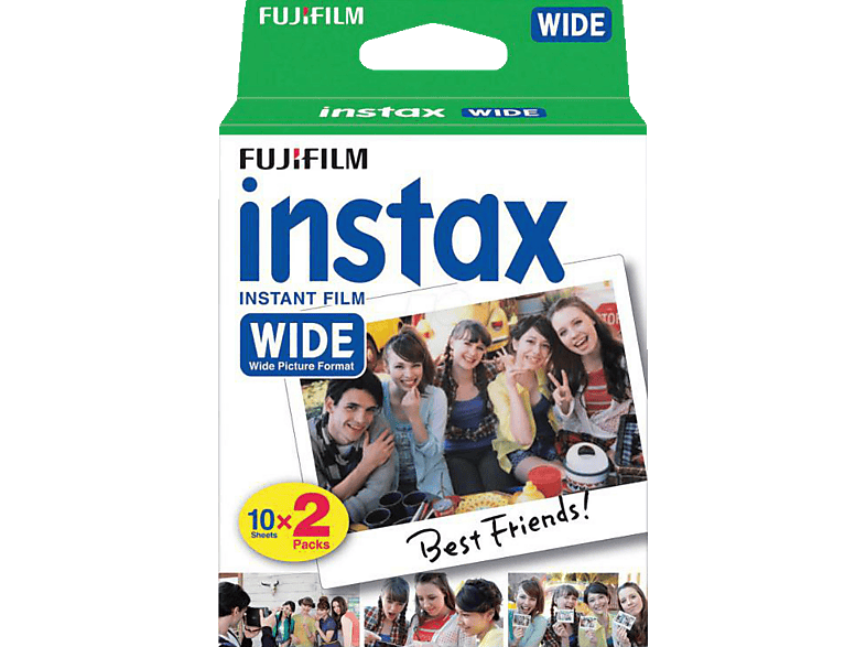 Fujifilm instax wide ISO 800 Sofortbildfilm, 10x2 Aufnahmen